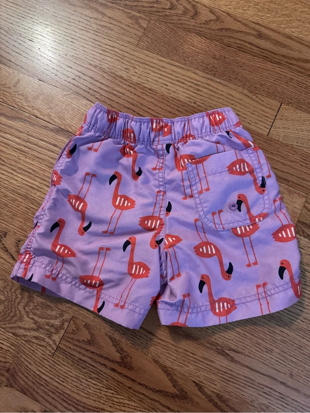 Hanna Andersson Pink Flamingo Swim Shorts 3T